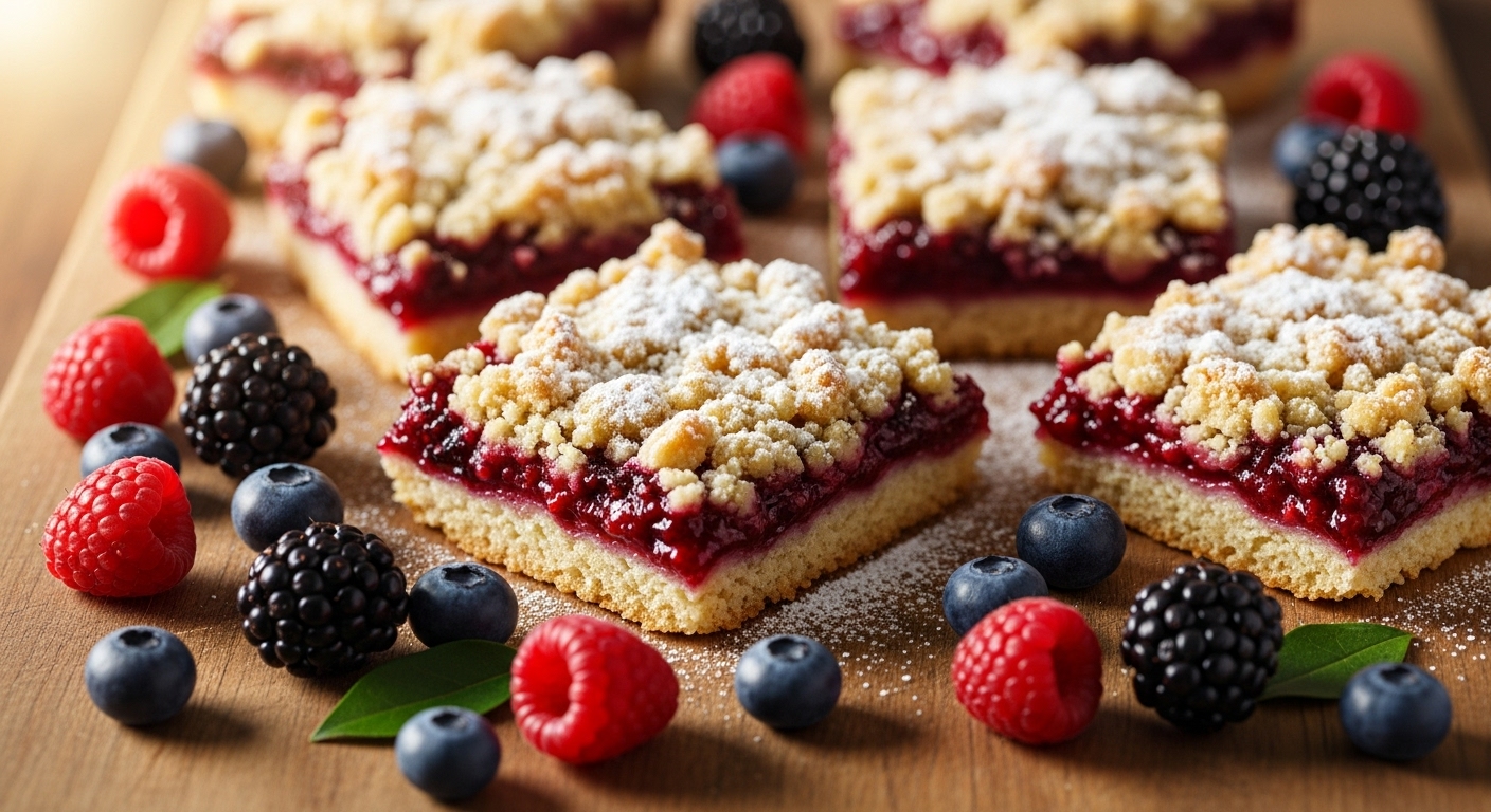Dump & Bake Berry Crumble Bars