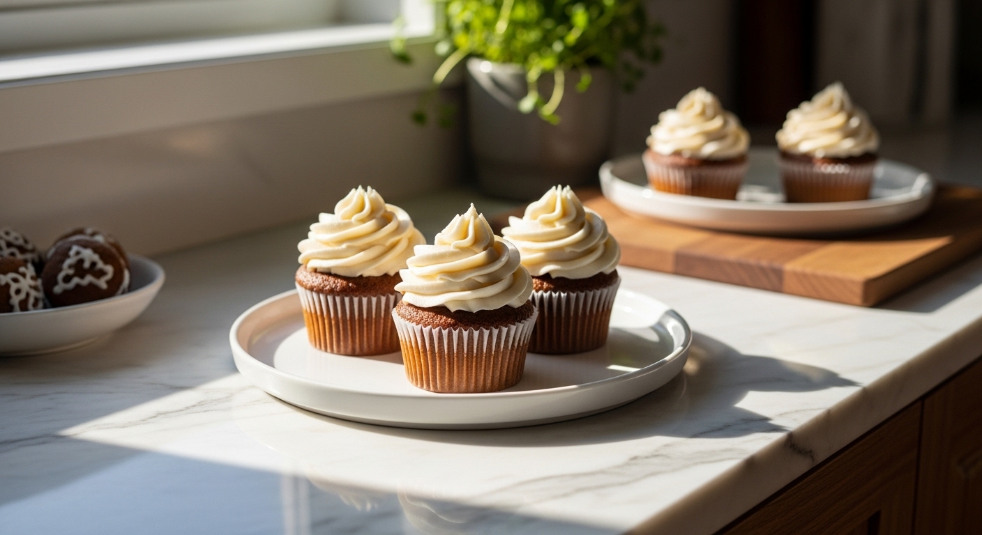 Gingerbread Cupcakes with Cream Cheese Frosting