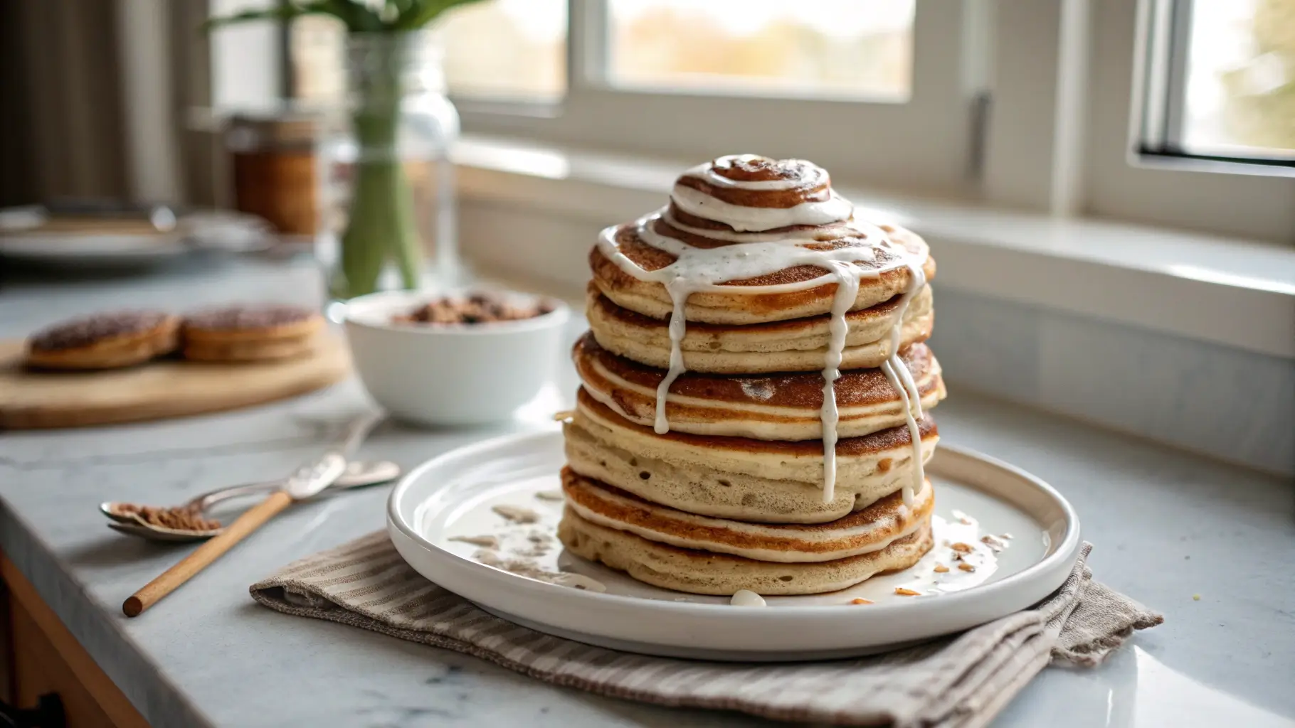 Cinnamon Roll Pancakes