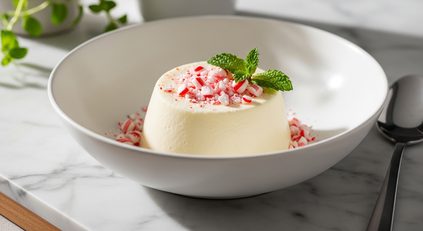 White Chocolate Peppermint Panna Cotta: Festive & Easy!