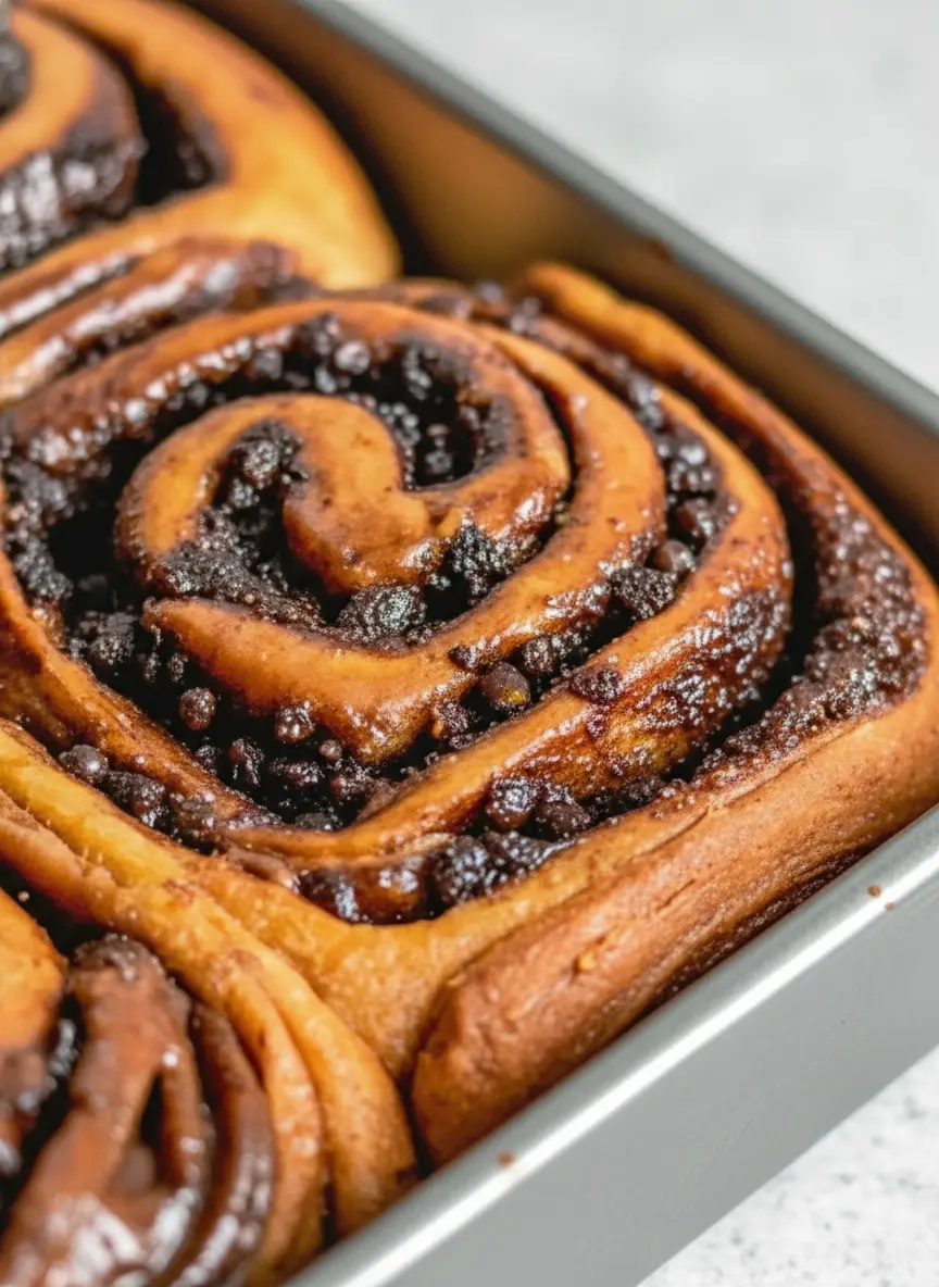 A shot of the preparation process on a well-worn wooden cutting board. A mound of white flour, a small bowl of dark chocolate chips, and fresh eggs are arranged neatly. The lighting is soft and warm, highlighting the textures of the ingredients against the wood grain. No hands are visible, just the mise-en-place ready for baking.