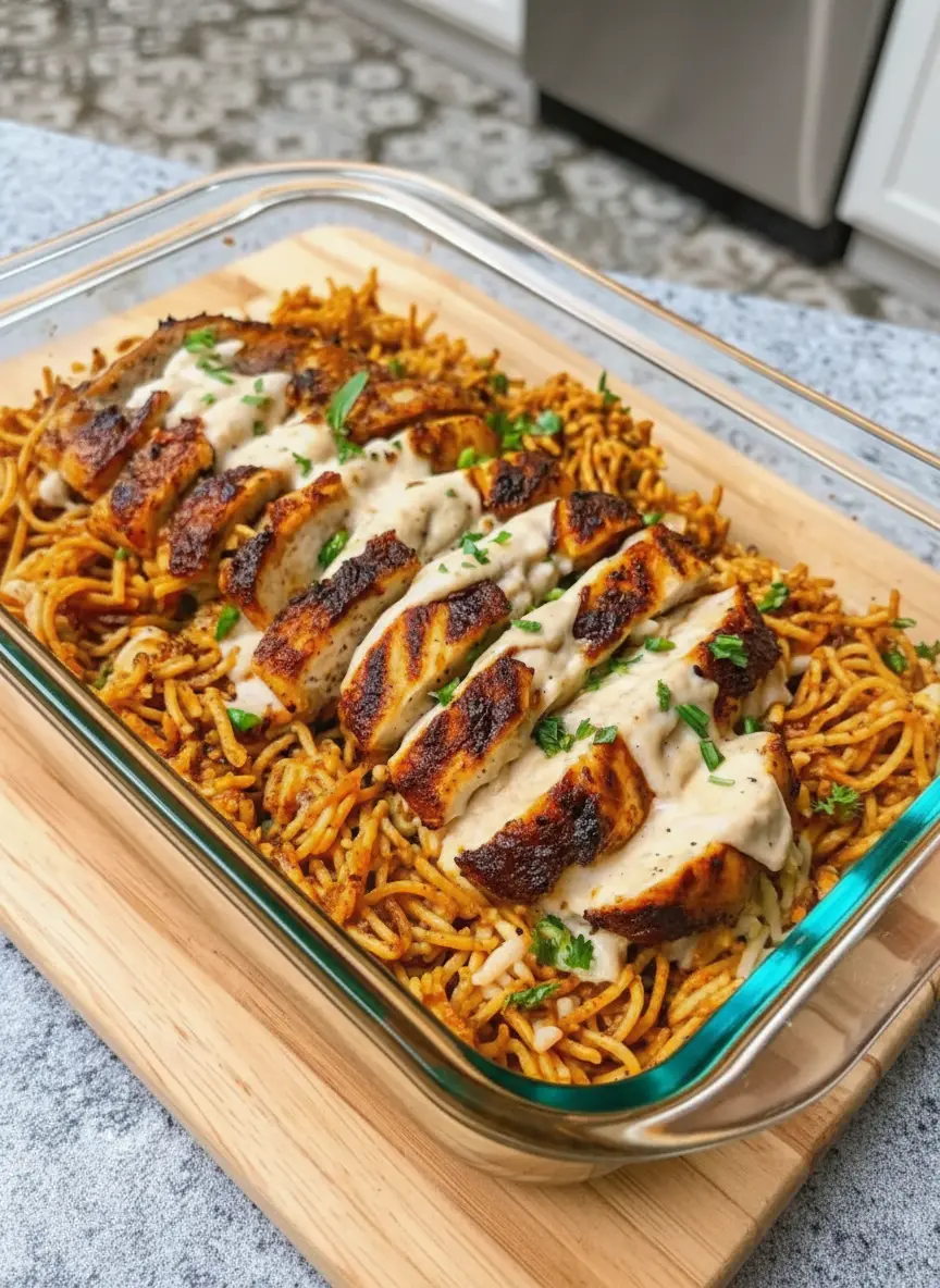 A stainless steel skillet on a burner containing golden toasted vermicelli pasta and white rice being stirred with a wooden spoon. Steam rising, warm kitchen atmosphere, 3:4 aspect ratio.