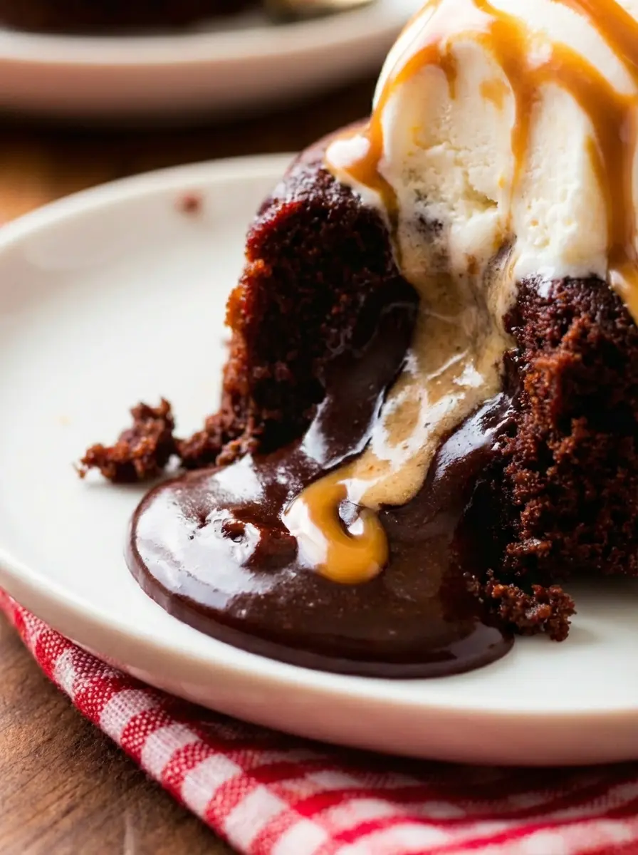 A beautifully arranged flat lay of raw ingredients for Peanut Butter Chocolate Lava Cakes on a wooden cutting board on a marble countertop. Dark chocolate chunks, sticks of butter, eggs, a small bowl of flour, creamy peanut butter, and a vanilla bean pod. Natural morning light, soft shadows, warm tones. Fresh herbs are subtly in the background, out of focus. No hands.