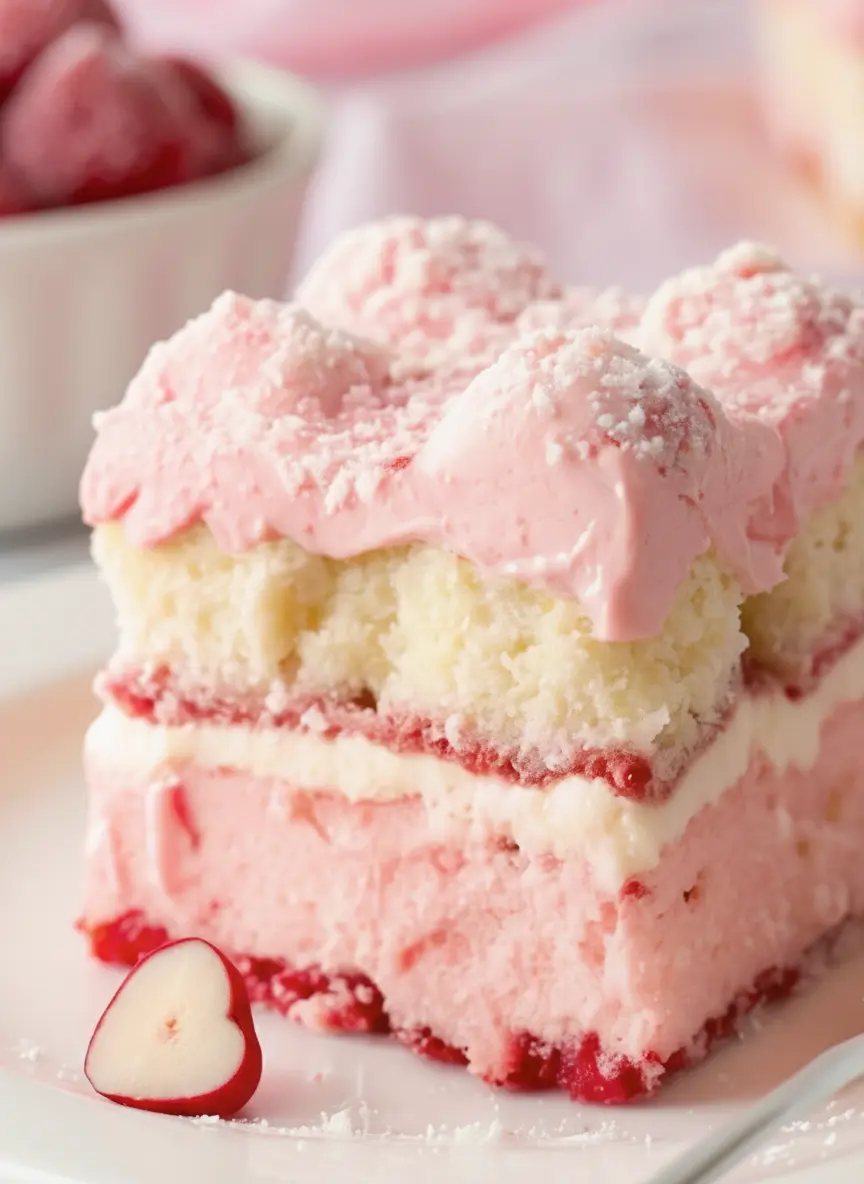 A flat lay composition on a clean marble countertop with natural morning light. Ingredients for White Chocolate Raspberry Tiramisu are artfully arranged: a bowl of fresh, vibrant raspberries, a block of white chocolate, a carton of heavy cream, a tub of mascarpone cheese, a package of ladyfingers, and a small dish of shredded coconut. A wooden accent is visible in the background, maintaining warm tones and soft shadows. No hands or people.