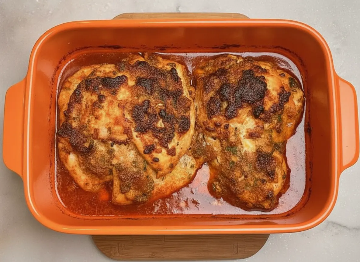 A hero shot of thinly sliced Chicken Shawarma in a Loaf Pan piled high on a rustic wooden cutting board. The meat shows golden-brown charred edges and a moist, juicy interior. In the foreground, a small white ceramic bowl contains red chili oil. The scene is set on a white marble countertop with soft morning light from a side window creating gentle shadows. Fresh parsley sprigs are visible in the background.