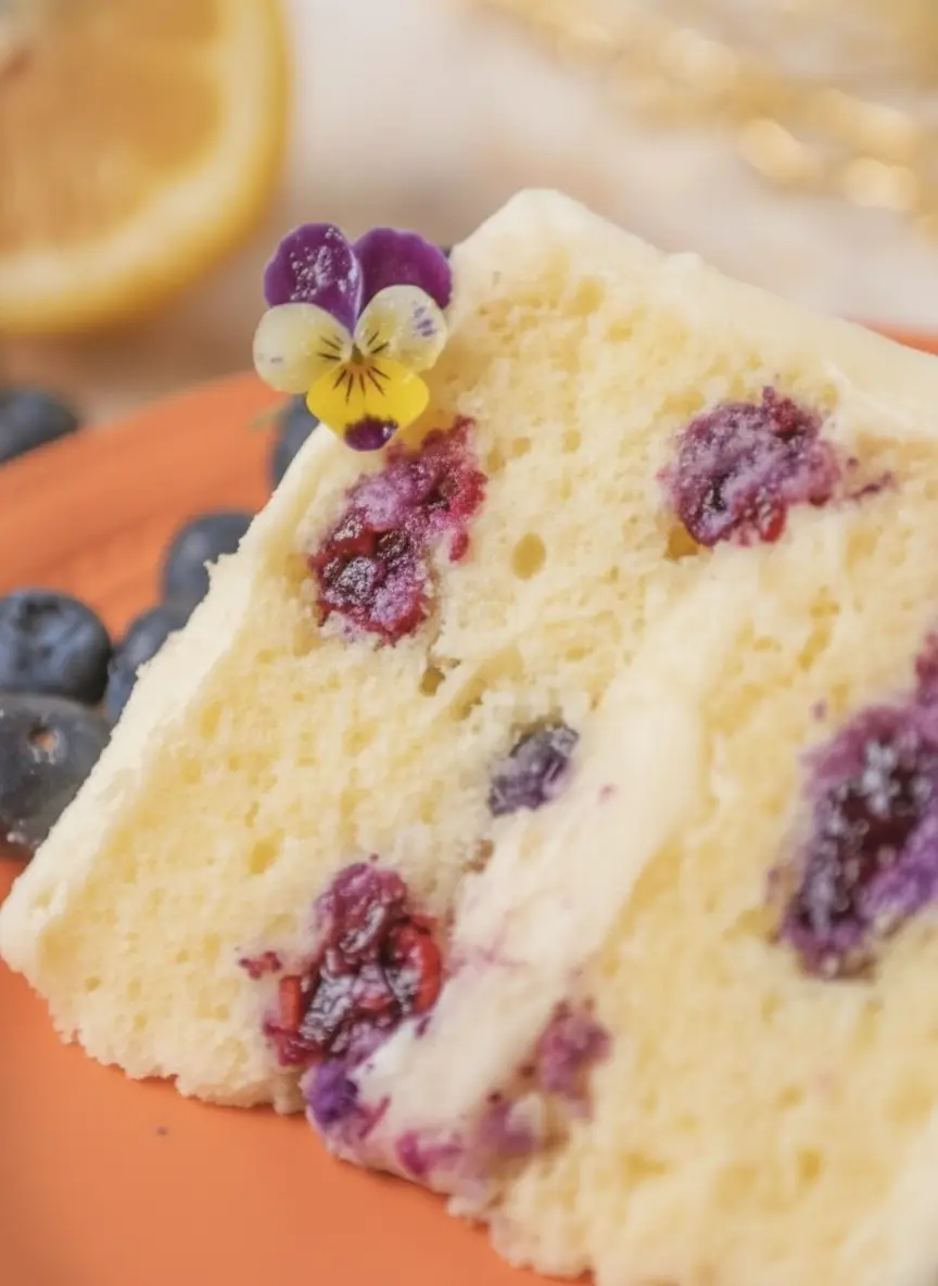 A collection of ingredients for Lemon Blueberry Buttermilk Cake arranged on a white marble countertop. Bright yellow lemons, a wooden bowl filled with plump blueberries, a glass measuring cup of buttermilk, and a wooden zester are bathed in soft morning light. A minimalist white ceramic bowl sits nearby with flour and sugar.